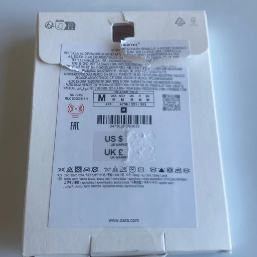 NWT Zara 3-Pack Palm Tree Flower Rings